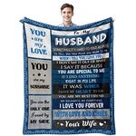 Gifts for Husband, Husband Gifts, Husband Birthday Gift, Best Mens Wedding Anniversary Birthday Gifts for Husband Unique, Top Husband Gifts from Wife, Gifts for Him Men, I Love You Blanket 60"X 50"