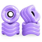 Shark Wheel 72mm 78a Longboard Cruising Wheels, DNA Formula, Purple, Set of 4 Wheels