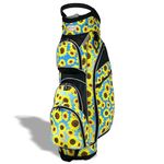 Womens Golf Bag - Taboo Fashions Lightweight Ladies Cart Bag, 14-Way, 7 Zippered Pockets, Rain Hood, Insulated Beverage Compartment (Sultry Sunflowers)