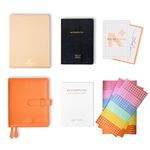 NEORAH – 2024 Dated A6 ACCOMPLISH Daily Planner Gift Set | Includes A6 Loop Organiser Cover + 1 Soft Cover 512 Pages Daily Planner + 456 Metallic Stickers (3 Sheets) + User Guide + Planner Box | Planner Includes Dated Yearly Layout | Monthly Layout |Daily + 24hrs Hourly Layout | 365 Daily Pages | 12 Month Budget | 12 Month Habit Tracker Wheel Diary with Dates – Tracking Goals | Things to Do | Health |Priorities |Affirmations |Accomplishments | Gratitude Journal | Notes – Orange