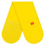 Yellow Oven Gloves Heat Resistant by Kiyotsu: Premium, Double Quilted Protection for Your Kitchen