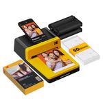 KODAK Dock Era 4x6'' Desktop Photo Printer, 50 Sheets, Docking & Bluetooth Smartphone Printer for iPhone & Android, Instant Color Prints, 4PASS Dye Sublimation