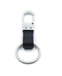 Omuda Stylish Hook Locking Silver Metal Carabiner Double Ring Hook Metal Key Chain for Men & Women