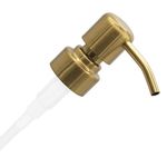 ALTGLAS Stainless Steel Liquid Soap Dispenser Pump 'Zagreb' - Replacement with 28mm thread e.g. Jack bottle Upcycling (Brushed Gold)