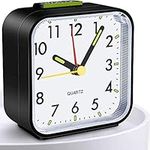 Titifeya Non Ticking Alarm Clocks Bedside Battery Powered Silent Bedroom Clock With Large Display Snooze Nightlight Function Easy to Use and Loud Enough for Heavy Sleepers, Kids, Elderly