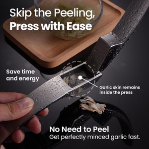 Stainless Steel Garlic Press – Heavy Duty Kitchen Tool