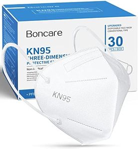 Boncare KN95 Face Mask 30 PCs, 5-Layer Face Mask for Men & Women, Updated Breathable, Comfortable (White)