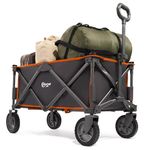 Portal Festival Camping Trolley Cart with Wheels Folding Garden Beach Wagon Foldable Pull along Trolley 100KG Trailer Collapsible with Removable Fabric for Picnic Transport Outdoor