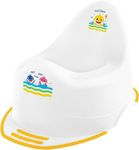 Baby Shark PottyTraining Seat 18M+ Cartoon Character Loo, Unisex Kids Non-Slip White/Yellow Toilet Potty, Max Weight 40kg Compact Lightweight