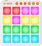 Mini Wireless MIDI Controller Pad for Beat Making & DJ Performance, 16 RGB Velocity Pads with Aftertouch, Bluetooth & USB MIDI, PC/Mobile App Customizable for Studio, Live & Mobile Music Production