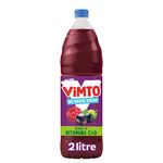 Vimto Original Real Fruit Squash No Added Sugar - Low Calorie Mixed Fruit Juice Squash, Blackcurrant, Grape & Raspberry, 2L Bottle