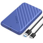 ORICO 2.5 inch External Hard Drive Enclosure USB 3.0 to SATA III for 7mm and 9.5mm SATA HDD SSD Tool Free [UASP Supported] Blue (25PW1-U3)