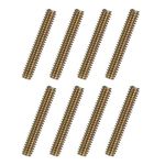 sourcing map 8pcs Fully Threaded Rods 1/4x1-1/2" All Thread Studs Long Threaded Screw Carbon Steel for Furniture Garden Railing Mounting Assembly Fastening Frame Connection Colorful Zinc