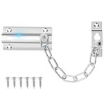 Amaxiu Door Security Chain Lock, Heavy Duty Latch Chain Door Lock Anti-Theft Internal Front Lock Sturdy Guard Thickened Chain Lock Child Proof Slide Restrictor for Home Hotel Apartment Bedroom(Silver)