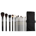 Bdellium Tools Professional Makeup Maestro Series Complete 12 Piece Brush Set with Roll, Up Pouch