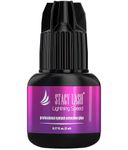 Lightning Speed Eyelash Extensions Glue – Stacy Lash 5ml/ 0.17 fl. oz/ 0.3 Sec Drying time/Retention – 6-8 Weeks/Lowest Fumes/Extra Strong/Maximum Bonding Power/Black Adhesive