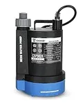 DEKOPRO Submersible Water Pump 1/3 HP 2450GPH Utility Pump Thermoplastic Electric Portable Transfer Water Pump with 10-Foot Cord for Pool Tub Garden Pond Draining