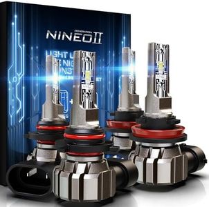 NINEO H11 9005 Combo Bulbs, H11+9005 Driving Light Bulbs, IP68 Waterproof, Plug and Play, Off-Road Use or Fog Light, Pack of 4