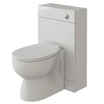 VeeBath Sphinx 500 x 200 WC and Back to Wall Toilet, Soft Close Toilet Seat, Concealed Cistern for Bathroom- Gloss White