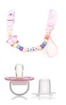 Bheeshma Baby Soother With Chain 1Pcs Baby Pacifier Clips Children For Baby Present Baby Clip Nipple Clips Newborn Dummy Holder For Teethers(Pack Of 1)Soother(Multicolor)Dl-01117