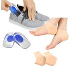 Rolamo Silicone Socks for Women Heel Pain Relief Products, Heel Pad, Silicone Foot Pad for Enhanced Comfort and Support Insole For Men And Women Combo