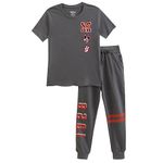 Nap Chief Kids Cotton Disney Vintage Mickey & Friends Co-ord Set for Boys & Girls, Tshirt & Joggers Set for Casual Wear - (DS2012Y_Dark Grey_3-4 Years)