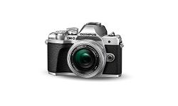 Olympus OM-D E-M10 Mark III Kit, Micro Four Thirds System Camera (16 Megapixel, 5-Axis Image Stabilisation, Electronic Viewfinder) + M.Zuiko 14-42 mm EZ Zoom Lens, Silver