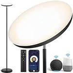 OUTON Smart LED Floor Lamp, 30W/3000LM Dimmable Bright Torchiere Sky Lamp Works with Alexa Google Home, WiFi Remote, Tall Standing Lamp with 4 Color Temperature for Living Room Bedroom Office