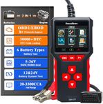 DonosHome DH77 4 in 1 OBD2 Scanner+Battery Tester 5-36V 20-3300 CCA >99.8% Accuracy 3.2" Colors Screen OBD2/EOBD Diagnostic Tool Engine Code Reader EVAP Digital Diagnosis DTC for Car Motorcycle&Truck