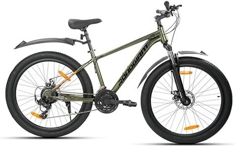 ROADGIANT Legacy 27.5T | MTB | Aluminum Alloy Frame Bicycle | Dual Disc Brakes | 21 Speed Shimano| Front Suspension | Unisex |for All-Terrain Riding (Army Green)