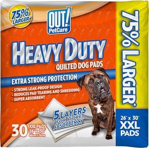 OUT 72473-4P Heavy Duty XXL Dog Pads | Absorbent Pet Training and Puppy Pads | 30 Pads | 26 x 30 Inches