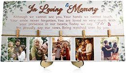 BINCUE 3D in Loving Memory Wedding Sign 20x10 Inch with 5 Clips, Wedding Decor to Honor Souls, Wedding Memory Table Sign, Wedding Remembrance Sign