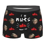 DIYBESTGIFT Custom Face Boxers, Personalised Funny Face Boxers Briefs Personalized Lover Photo Multi Girlfriend Face Printed Photo Boxer Underwear Shorts for Men Boyfriend