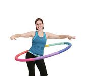 Weighted Hula Hoop, ACU Hoop 6L - 5.3lb Large, Weight Loss Fitness Exercise Sports Hoop with ridges (rainbow colors)