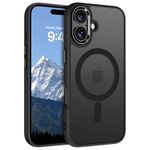 BENTOBEN for iPhone Plus Magnetic Case,Translucent Slim Protective Case Cover,Black