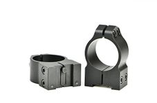 WARNE 1TM Tikka Permanently Attached Scope Rings, Solid Steel, Vertically Split, 1 inch, Med Matte