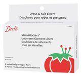 Dritz Stain Blockers Underarm Garment Liners 6 Pairs, White, 1