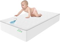 Novilla Waterproof Crib Mattress Protector 52" X 28" Cooling Breathable Bamboo Air Fabric Mattress Cover, Baby Mattress Protector Fits Crib Bed Up to 9 ", Washable & Noiseless, White (AC-NV0MP803-C)