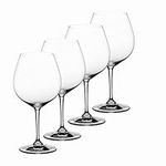 Nachtmann ViVino Collection Burgundy Wine Glasses, Set of 4, Durable and Sustainable Stemware, 24-Ounce Wine Glass, Crystal Clear, Dishwasher Safe Glasses