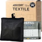 ABSODRY Duo Family Textile Moisture Absorbers for Closet Deodorizer Odor Eliminator — Desiccant Moisture Bags Safe Dehumidifier for Bedroom Bathroom — Air Cleaner Sealed 30-90 Days 2 x 65ft2 (6m2)