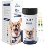 Reagent Strips for urinalysis Cat & Dog Urine Test Strips 10-Parameter 100ct, Diabetes, Blood Ketone, UTI, Glucose, Nitrite, Specific Gravity, pH, Protein, Leukocycles & More.1 Pack