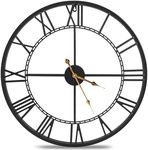 Geevon Large Black Metal Wall Clock