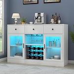 Auromie Wine Bar Cabinet with LED L