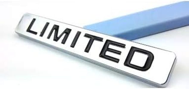 Limited Door Trunk Window Emblem Fender Trim Kit 2 Pieces 3 1/2" x 1/2" Size (CHROME/BLACK)