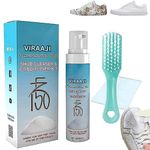 Viraaji Foamzone150 Cleaner Kit | Suitable for Sneaker, Nubuck, Canvas, Knit, Trainers, Multi-Material & Suede | FZ150 Shoe care kit-Cleaning Solution, Brushes & Microfiber Towel | Shoe Cleaner