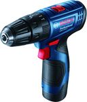 Bosch 06019G81K2 GSB 120-LI Cordless Drill Driver with 12V Double battery (Blue)