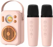 Birthday Present Idea, DOSS Mini Karaoke Machine with 2 Microphones, 4 Magic Sound Effects, Cute Present for Minors Age 4, 5, 6, 7, 8, 9, 10, 12+ Family Home Party