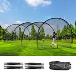 ORIENTOOLS Cricket Batting Net 9m, Baseball Batting Cage Netting for Pitching Training in The Backyard, Cricket Net for Golf, Baseball and Softball