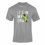 Jamaica T-Shirt: Unisex Reggae Clothing with Jamaican Flag - Jamaica Top & Shirt for Kids and Adults Style 2 Grey Marl