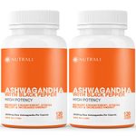 New Ashwagandha Powder with Black Pepper Extract - Highest Potency 2600mg per serving (2 capsules), 240 Vegan Capsules, Improved Memory, Increased Energy and Decreased Stress Supplement. Powerful Ancient Ayurveda Adaptogen. (2 Pack)